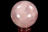 Polished Rose Quartz Sphere - Madagascar #93014-1